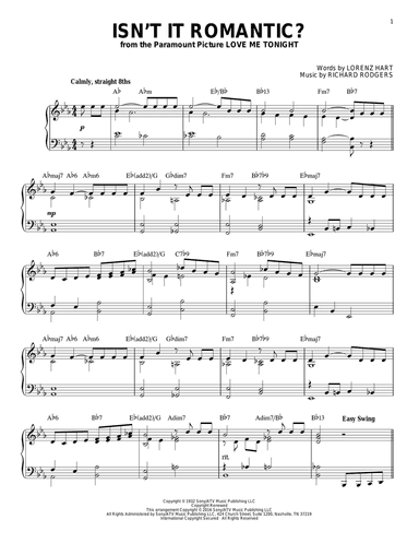 Isn't It Romantic? (arr. Brent Edstrom)
