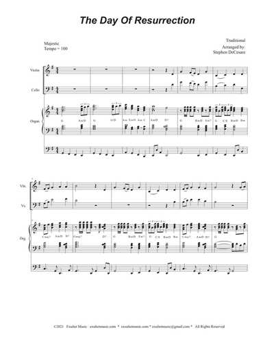 The Day Of Resurrection (Duet for Violin and Cello - Organ Accompaniment)
