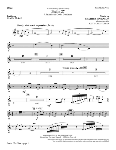 Psalm 27 - Oboe