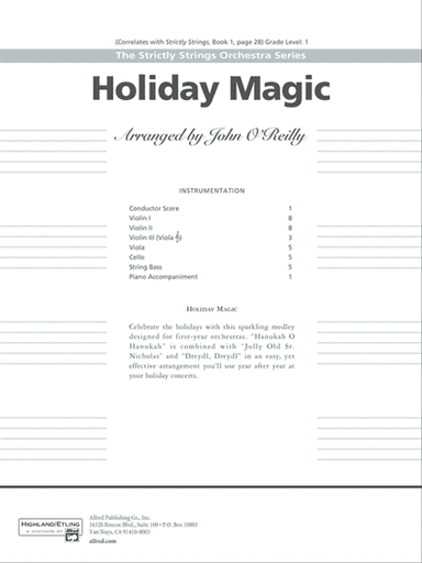 Holiday Magic: Score