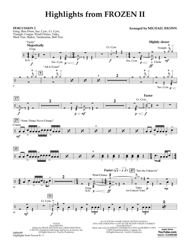 Highlights from Disney's Frozen 2 (arr. Michael Brown) - Percussion 2