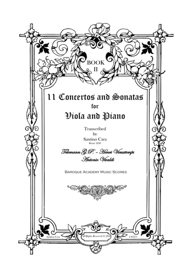11 Concertos and Sonatas 'Book 2' for Viola and Piano - Scores and Part