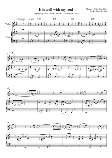 It is well with my soul (piano & violin)