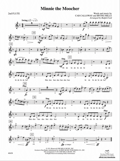 Minnie the Moocher: 2nd Flute