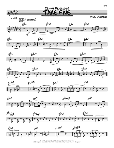 Take Five (solo only)