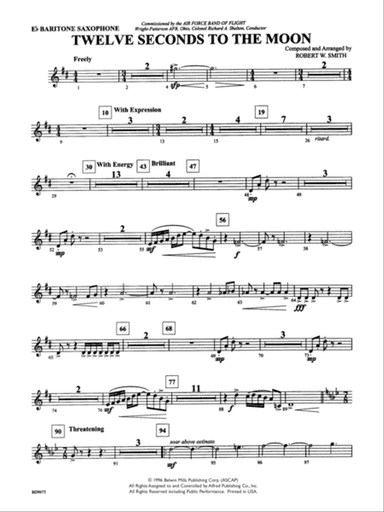 Twelve Seconds to the Moon: E-flat Baritone Saxophone