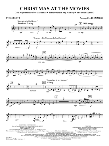 Christmas at the Movies - Bb Clarinet 1