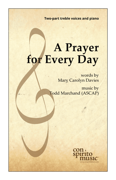 A Prayer for Every Day — 2-part treble voices (or SA), piano