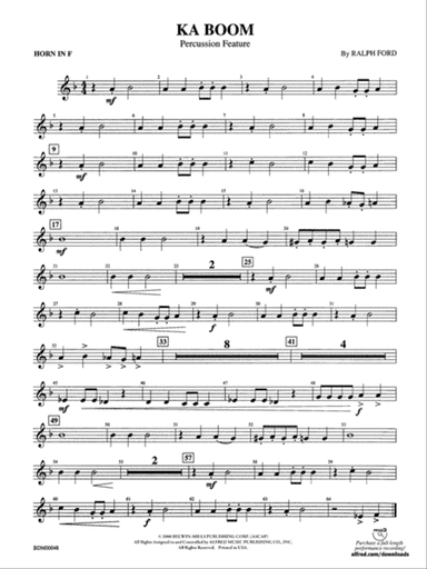 Ka Boom: 1st F Horn