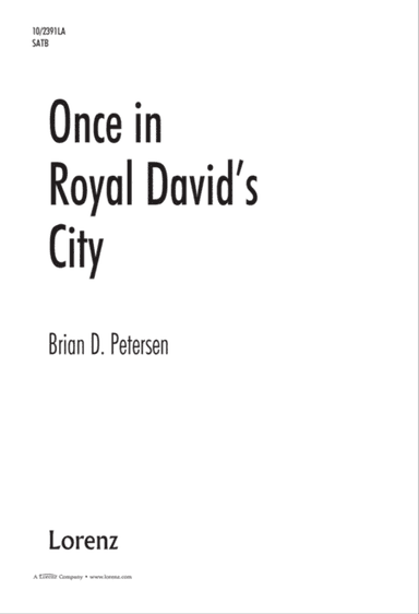 Once in Royal David's City