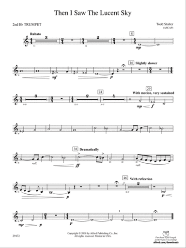 Then I Saw the Lucent Sky: 2nd B-flat Trumpet