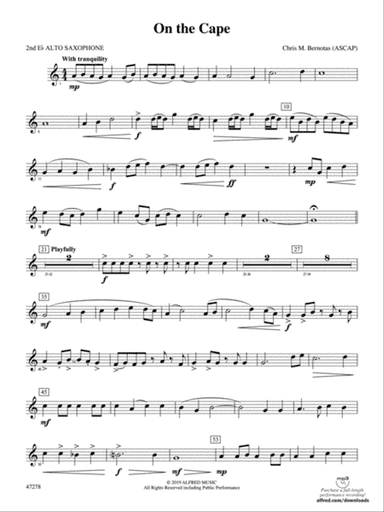 On the Cape: 2nd E-flat Alto Saxophone