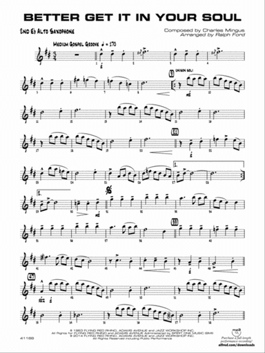 Better Get It in Your Soul: 2nd E-flat Alto Saxophone