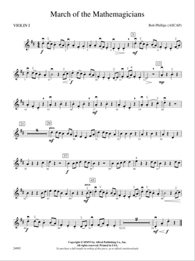 March of the Mathemagicians: 1st Violin