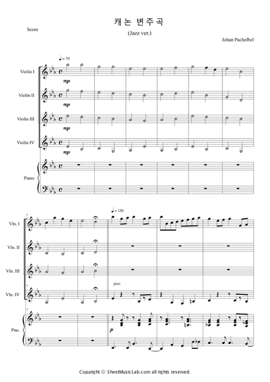Canon Variation (Jazz Version) in Eb