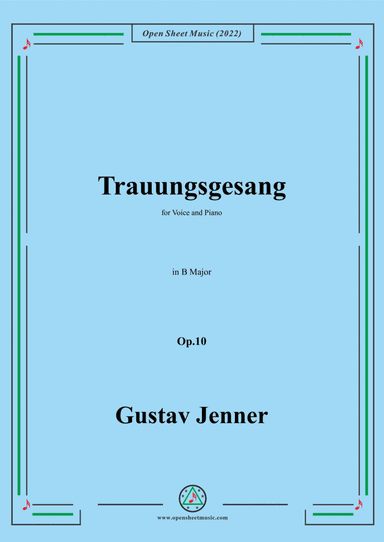 Jenner-Trauungsgesang,in B Major,Op.10