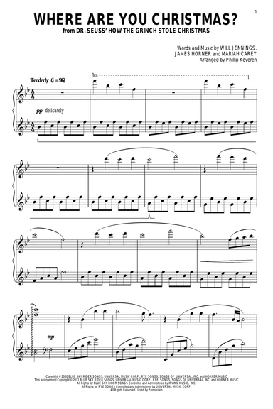 Where Are You Christmas? (arr. Phillip Keveren) (from How The Grinch Stole Christmas)