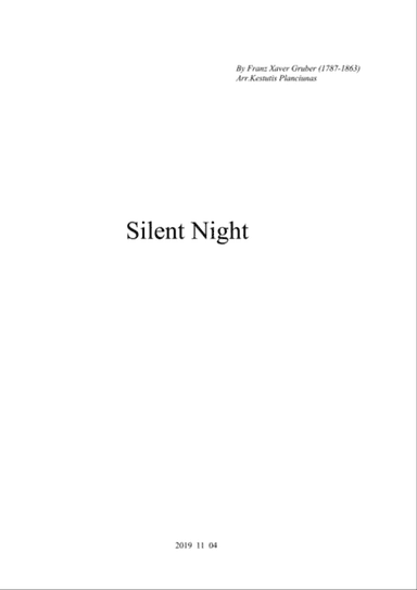 Silent Night (For voice and chamber orchestra)