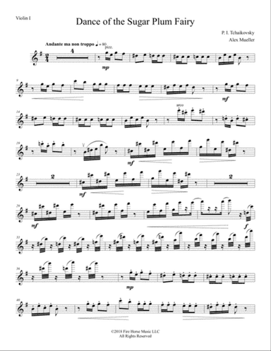 Dance of the Sugar Plum Fairy - Violin 1