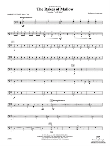 The Rakes of Mallow (from the Irish Suite): (wp) B-flat Baritone B.C.