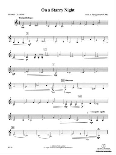On a Starry Night: B-flat Bass Clarinet