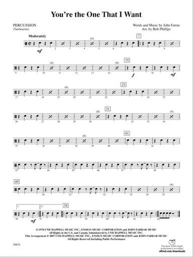 You're the One That I Want (from Grease): 1st Percussion