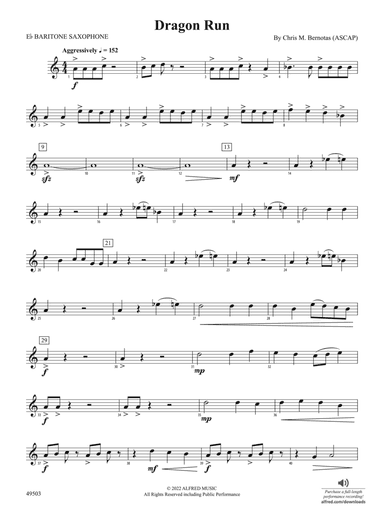 Dragon Run: E-flat Baritone Saxophone
