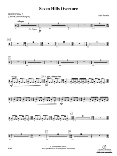 Seven Hills Overture: 2nd Percussion