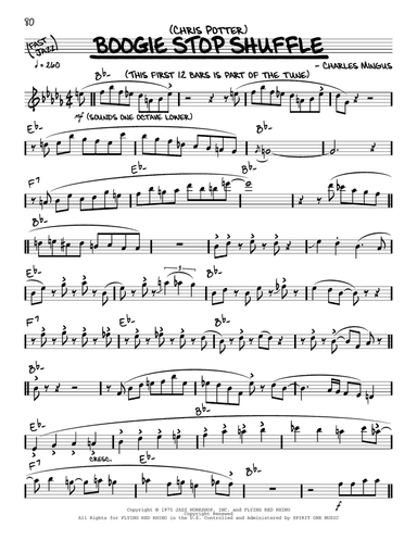Boogie Stop Shuffle (solo only)