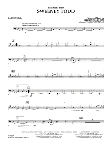 Selections from Sweeney Todd (arr. Stephen Bulla) - Baritone B.C.
