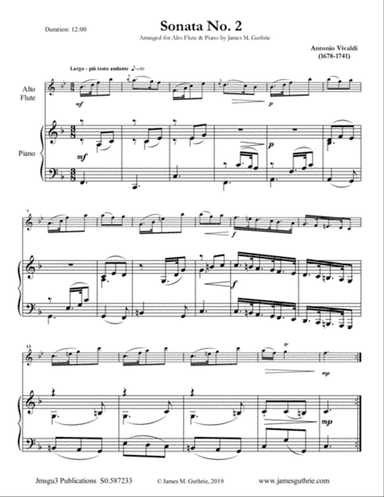 Vivaldi: Sonata No. 2 for Alto Flute & Piano