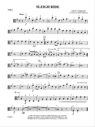 Sleigh Ride: Viola