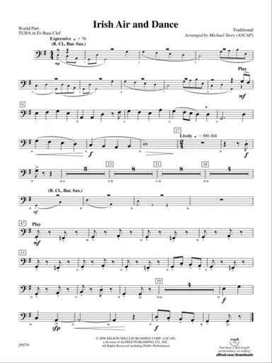 Irish Air and Dance: (wp) E-flat Tuba B.C.