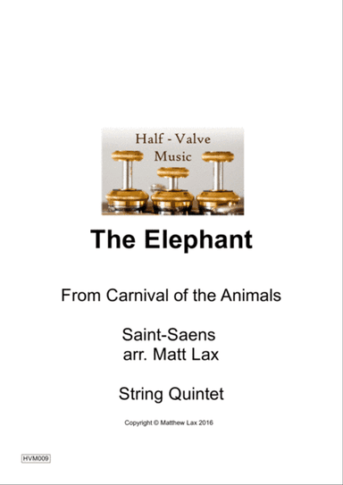 The Elephant from Carnival of the Animals (Double Bass and String quartet/string orchestra)