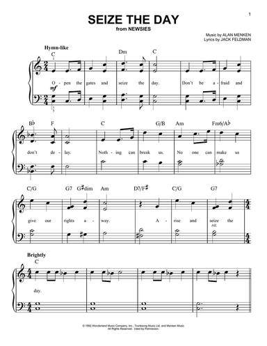 Seize The Day (from Newsies)