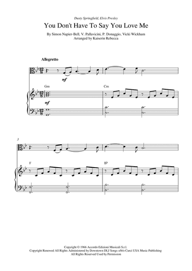 You Don't Have To Say You Love Me