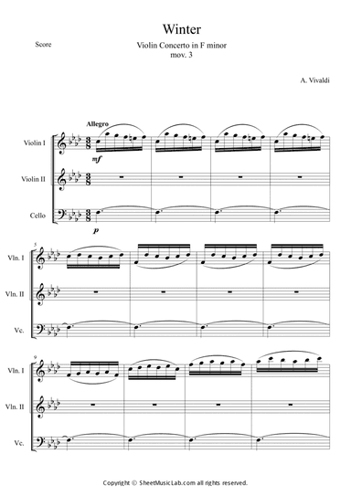 The Four Seasons: Winter 3rd Movement