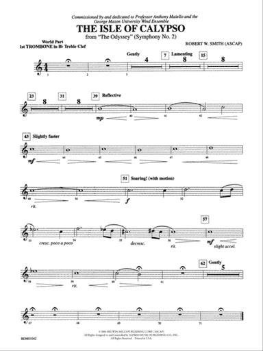 The Isle of Calypso (from The Odyssey (Symphony No. 2)): (wp) 1st B-flat Trombone T.C.