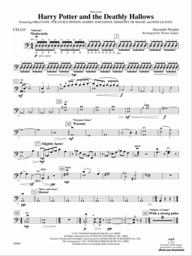 Harry Potter and the Deathly Hallows, Part 1, Suite from: Cello