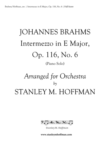 Intermezzo in E Major, Opus 116, No. 6