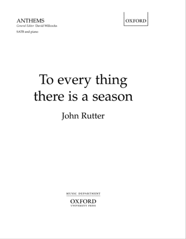 To every thing there is a season
