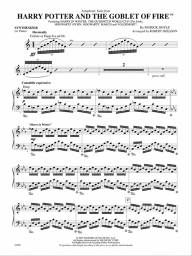 Harry Potter and the Goblet of Fire, Symphonic Suite from: Synthesizer