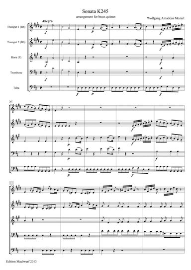 Sonata K245