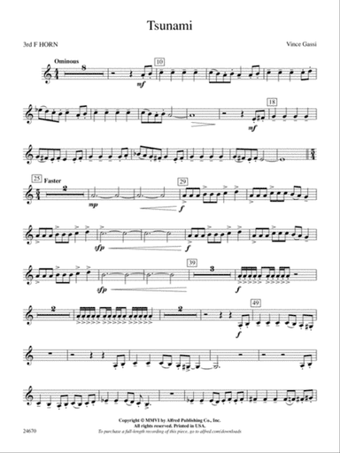 Tsunami: 3rd F Horn