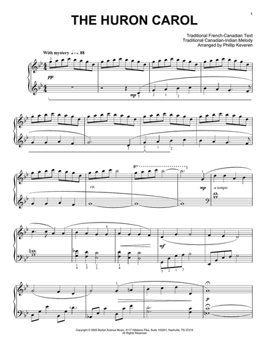 The Huron Carol (arr. Phillip Keveren)