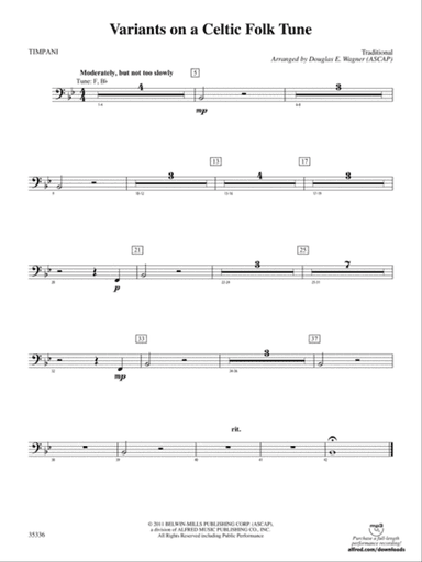 Variants on a Celtic Folk Tune: Timpani