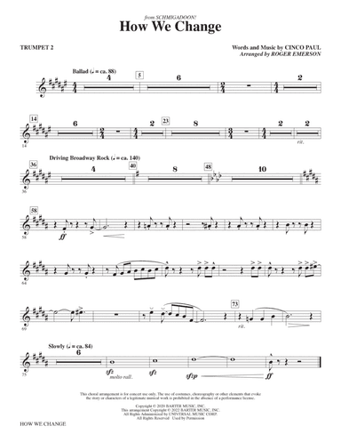 How We Change (Schmigadoon Finale) (from Schmigadoon!) (arr. Roger Emerson) - Trumpet 2