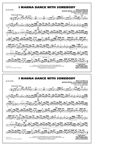 I Wanna Dance with Somebody (arr. Conaway and Holt) - Quad Toms