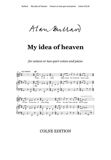 My idea of heaven (unison or two-part voices)