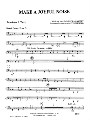 Make a Joyful Noise: 3rd Trombone